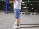 羅蒙短褲男士春秋季薄款中青年純色五分中褲新款韓版潮流百搭褲子男褲 3132淺藍色 M （約90-105斤可穿） 曬單實(shí)拍圖