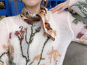 MAINLYKITTY真絲絲巾2025新款桑蠶絲絲巾女士方巾教師節(jié)生日禮物送女友老婆 淺卡其-禮盒裝 曬單實(shí)拍圖