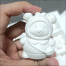 梵達森（FAN DA SEN）3D立體背包熊手工:diy石膏娃娃涂色小熊涂色涂鴉彩繪可愛(ài)擺件 3D熊娃【香薰石膏】白胚 10個(gè)娃娃【不帶工具】 曬單實(shí)拍圖