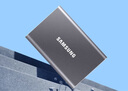 三星（SAMSUNG）T7 Type-c USB 3.2 移動(dòng)固態(tài)硬盤(pán) PSSD NVMe傳輸速度1050MB/s T7 Type-c USB3.2 太空灰 2TB 曬單實(shí)拍圖
