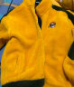 MQD童装男童仿羊羔绒立领外套冬装新款儿童加厚保暖卫衣开衫 阳光黄 130cm(130cm) 实拍图