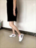 百麗尚熙品牌運(yùn)動(dòng)鞋女春夏款皮面休閑女鞋百搭厚底軟底小白鞋學(xué)生旅游跑鞋 白灰皮面 37 曬單實(shí)拍圖
