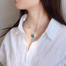 BOGLIA海洋之心項(xiàng)鏈女托帕石鎖骨鏈吊墜小眾設(shè)計(jì)氣質(zhì)生日禮物送女友老婆 鉑金+13克拉托帕石 品牌禮盒 曬單實(shí)拍圖
