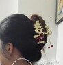 oein中國(guó)紅流蘇抓夾喜字新娘訂婚頭飾敬酒服中式發(fā)夾后腦勺盤(pán)發(fā)鯊魚(yú)夾 【喜字玫瑰流蘇抓夾】 曬單實(shí)拍圖
