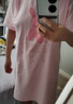 米藍(lán)媽咪哺乳睡裙夏季短袖T恤月子服睡衣薄款哺乳連衣裙產(chǎn)后外出喂奶衣服 玫紅色 3XL【建議160-180斤】 曬單實(shí)拍圖