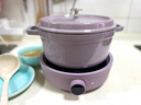 琺寶（staub） 法國進口琺瑯鑄鐵鍋夜櫻粉鑄鐵鍋24cm+智能IH電磁爐套組 1027947 曬單實拍圖