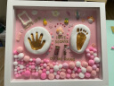 优益贝婴儿手足印新生的宝宝手脚印泥创意满月百天礼物一周岁抓周 A款：粉色佳人（百天以内可做双手双脚） 实拍图