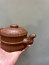 璽翰雅（ROYHOYE）正宗宜興紫砂壺高工嚴(yán)偉純手工茶壺底槽青老紫泥八卦龍頭一捆竹壺 四號井底槽青 320ml 曬單實拍圖