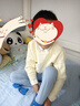 Classic Teddy精典泰迪兒童毛衣男童針織衫中小童裝保暖衣服休閑上衣 米白 130  曬單實(shí)拍圖