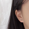YIZUN. CHOMEL999足銀耳釘女花朵耳環(huán)輕奢小眾設計高級養(yǎng)耳洞氣質耳飾送女朋友 999足銀-小玫瑰花耳釘-銀色 曬單實拍圖