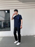 TOMMY HILFIGER【透氣舒適】夏男純棉珠地網(wǎng)眼絨面字母翻領(lǐng)短袖POLO衫34771 深藏青DW5 L （推薦：150-165斤） 曬單實(shí)拍圖