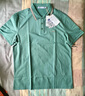 金利來(lái)【6A桑蠶絲/5A抑菌】春夏新款短袖polo衫男士商務(wù)休閑翻領(lǐng)T恤 條紋領(lǐng)-ETSEH953109-14綠色 L 175/92A 推薦135-150斤 曬單實(shí)拍圖