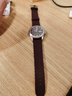 istrap法國納帕小牛皮表帶真皮男女超薄款適用浪琴天梭萬(wàn)國歐米茄積家CK阿瑪尼DW華為百年靈手表表帶配件 深棕色-銀色針扣 20mm 曬單實(shí)拍圖