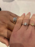 Djin莫桑鉆石情侶銀戒指男女求結(jié)婚表白對戒生日情人節(jié)禮物送女友老婆 J032 廝守終身情侶對戒 曬單實拍圖
