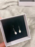 KASIYU925純銀仿珍珠耳釘耳線女氣質(zhì)流蘇耳環(huán)長(zhǎng)款秋冬水滴珍珠送禮物 （銀色） 曬單實(shí)拍圖