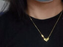 金喜晟足金999愛心項鏈黃金e心一意套鏈女款鎖骨鏈送女友生日禮七夕禮物 足金愛心套鏈 約5克 多退少補 曬單實拍圖