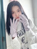 十竹騎車(chē)手套女士冬季保暖觸屏騎車(chē)電動(dòng)車(chē)加絨防風(fēng)寒觸屏羊毛騎行手套 香芋紫【顯瘦】高彈薄絨 曬單實(shí)拍圖