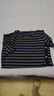 皮爾卡丹（pierre cardin）條紋連衣裙女2026新款夏季寬松顯瘦中長(cháng)款洋氣休閑短袖t恤裙子女 藏青色 M 曬單實(shí)拍圖