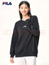 FILA 斐樂女裝衛(wèi)衣男女同款套頭衛(wèi)衣秋冬情侶款休閑加絨保暖長袖上衣 正黑色-BK 180/100A/XL 曬單實(shí)拍圖