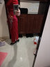 玫芙娜旗袍中國風(fēng)時尚氣質(zhì)高端喜婆婆婚宴禮服高檔刺繡修身旗袍春夏秋裝 酒紅色短袖 M 曬單實拍圖