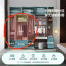 林氏家居原林氏木業(yè)家用小戶型收納儲物衣柜兩門大衣櫥臥室成品組合MF1D 【白+灰】17D-A三門衣柜+邊柜 曬單實拍圖