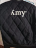 AEMAPE外套女2025春秋冬季新款棉服小個(gè)子菱形格棒球服短外套女裝上衣 黑色 2XL _130-145斤 曬單實(shí)拍圖