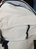 格尔顿书包男初高中大学生背包简约大容量双肩包女 白色【带毛绒挂件】 实拍图