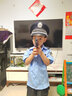 A 21 FUNB兒童警制服男孩小警務(wù)服套裝女孩衣服幼兒園角色扮演兔子警官女童 男寶七件套黑帽+白手套 120 適合體重40斤左右 曬單實(shí)拍圖