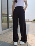 Calvin Klein Jeans春夏女通勤簡約ck字母抽繩腰運(yùn)動針織闊腿休閑褲J223487 BEH-太空黑 XS 曬單實(shí)拍圖