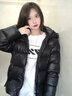 GARNUO短款羽絨服女黑色2025冬季新款韓版小個子90白鴨絨加厚面包服外套 黑色 M【106-120斤】 曬單實拍圖