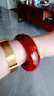 千禧戀人紅瑪瑙手鐲玉石鐲子加寬加厚本命年女紅玉髓手環(huán)七夕媽媽禮物F962 紅瑪瑙手鐲圈口62 【加厚加寬】 曬單實(shí)拍圖
