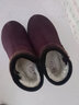 老美華冬季新款女士棉鞋加棉保暖休閑鞋高幫軟底防滑媽媽款布鞋 紫色 36 曬單實(shí)拍圖