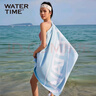 WATERTIME/水川 游泳浴巾速干沙灘巾毛巾浴袍運(yùn)動(dòng)兒童吸水巾男女斗篷巾 曬單實(shí)拍圖