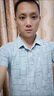 VACK夏天商務(wù)短袖t恤男潮流POLO衣服男夏季冰絲涼感t恤男裝翻領(lǐng)半袖男 T02寶藍(lán)(白條紋) XL (125-140斤) 曬單實(shí)拍圖
