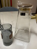 格娜斯（CRISTALGLASS）冷水壺玻璃耐高溫高顏值裝水容器涼水杯大容量果茶壺水瓶冰箱家用 壺+黑杯架+托盤(pán)+透明杯300ml6只 曬單實(shí)拍圖