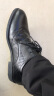 卡帝乐鳄鱼（CARTELO）皮鞋男商务英伦牛皮正装鞋男士透气婚鞋鞋子男3513 黑色镂空款 41 实拍图