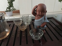 咖慧樂噴水尿童和尚紫砂小孩童子撒尿娃娃茶寵擺件哥窯茶玩茶具配件 藍色大尿童-紅泥 曬單實拍圖