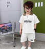 FNJ KIDS童裝男童套裝夏裝新款中小童衣服兒童帥氣polo衫短袖兩件套 白色 90 cm（建議身高80-90cm） 曬單實拍圖