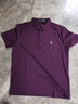 夢(mèng)特嬌2026款高級桑蠶絲男短袖t恤商務(wù)休閑抗皺翻領(lǐng)夏季真絲 紫紅色 170/88A 曬單實(shí)拍圖