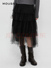moussy 新品復(fù)古優(yōu)雅重工紗裙A型半身裙女028HAZ30-2621 020黑色 S 00001/S 曬單實拍圖