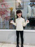 IVY HOUSE常春藤兒童裝女童2023冬季新款提花半高領(lǐng)保暖休閑百搭毛衣打底衫 米白 120cm 曬單實拍圖