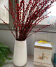木子西年 陶瓷花瓶花藝裝飾擺件 北歐波浪口拉絲插花水培容器客廳裝飾瓷瓶 素時白色中號(不含花-高約24CM) 尺寸參考詳情 曬單實拍圖
