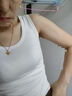香影（xiangying）【抗菌】吊帶小背心女2025春夏新款外穿圓領(lǐng)無(wú)袖打底內搭上衣 白色 S 曬單實(shí)拍圖