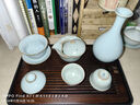 廷懷窯 汝窯三才蓋碗 手工陶瓷單個(gè)茶杯大號(hào)可養(yǎng)開片泡茶碗家用 汝窯天青蓋碗 曬單實(shí)拍圖