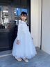 小咔衣濃兒童禮服公主裙花童蓬蓬紗女孩長(cháng)袖主持人女童鋼琴演奏演出服秋冬 白色長(cháng)款 120 曬單實(shí)拍圖