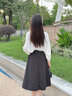 香影針織衫女薄款2025春季新款慵懶風(fēng)外搭開衫高級感黑色毛衣外套 米色 S 曬單實拍圖