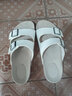 家怡   休閑拖鞋男情侶軟木涼拖鞋沙灘防滑簡(jiǎn)約百搭   9001 白色 44 適合腳長(cháng)27cm 曬單實(shí)拍圖