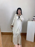 俞兆林睡裙女春秋季新款棉質(zhì)長(zhǎng)袖公主風(fēng)大碼連衣裙睡衣家居服夏天可外穿 4000白色 M （建議70-95斤） 曬單實(shí)拍圖