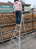 園林專(zhuān)用三角梯鋁合金園藝三腳梯采摘果樹(shù)修剪梯果園綠化梯子加厚 7米以上尺寸（聯(lián)系客服） 曬單實(shí)拍圖