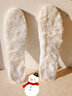 DELIUGG羊毛保暖鞋墊女冬季加絨加厚雪地靴防寒棉鞋墊透氣吸汗鞋墊 白色 36 曬單實(shí)拍圖